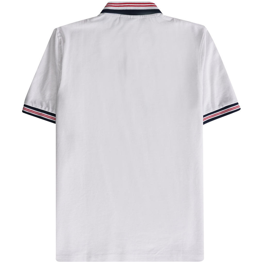 Fila Vintage Faraz Tipped Rib Polo Shirt - White