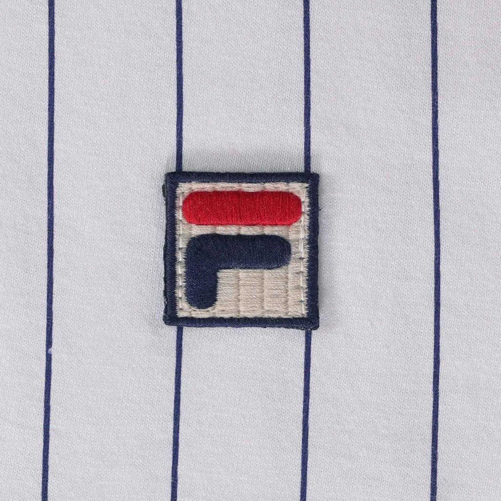 Fila Vintage BB1 Classic Vintage Striped Polo Shirt - White