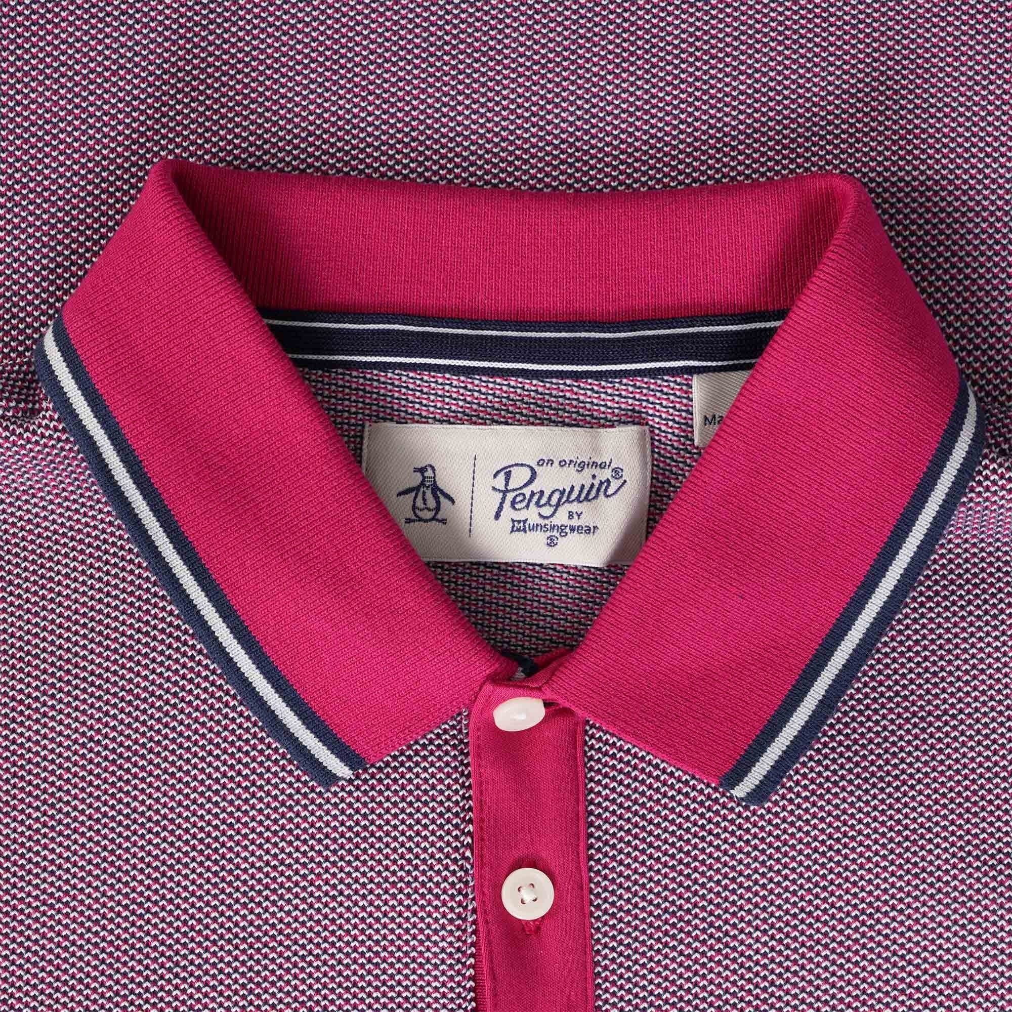 Original Penguin Birdseye Organic Cotton Pique Polo Shirt - Sangria