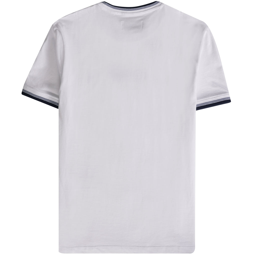 Original Penguin Sticker Pete Tipped Ringer Organic Cotton T-Shirt - Dark Sapphire