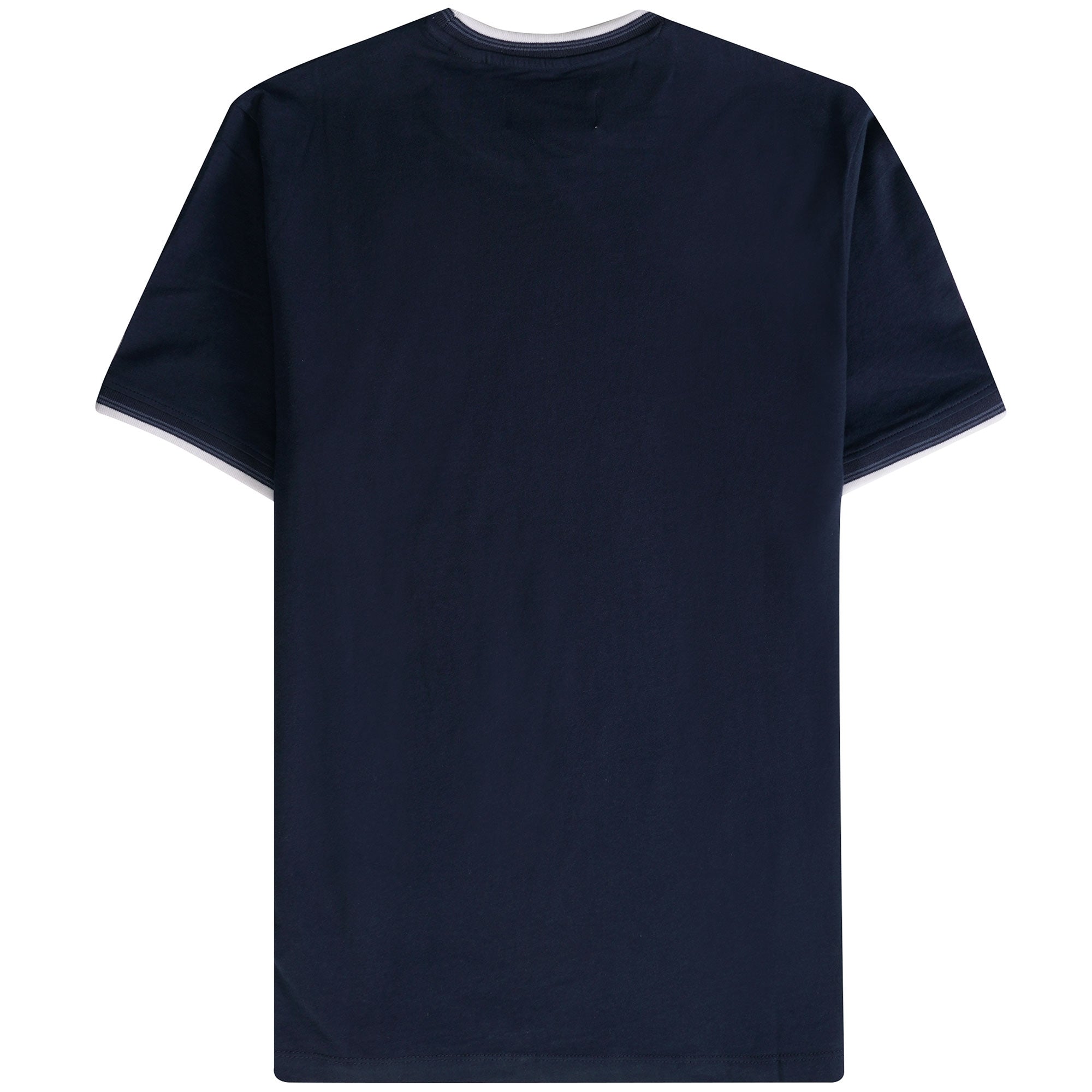 Original Penguin Sticker Pete Tipped Ringer Organic Cotton T-Shirt - Bright White