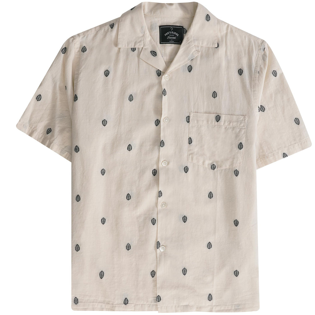 Portuguese Flannel Leaf Shirt - Ecru