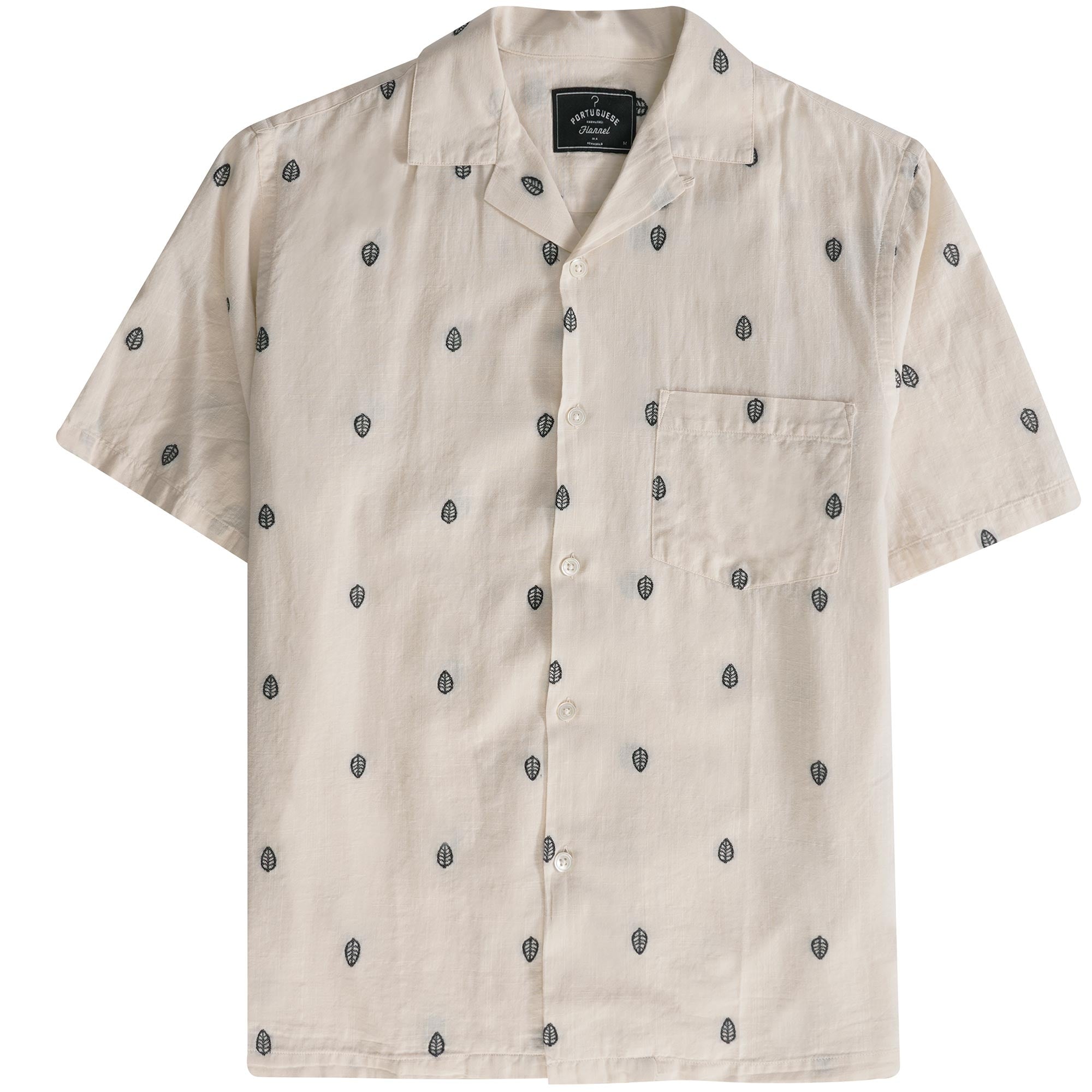 Portuguese Flannel Leaf Shirt - Ecru