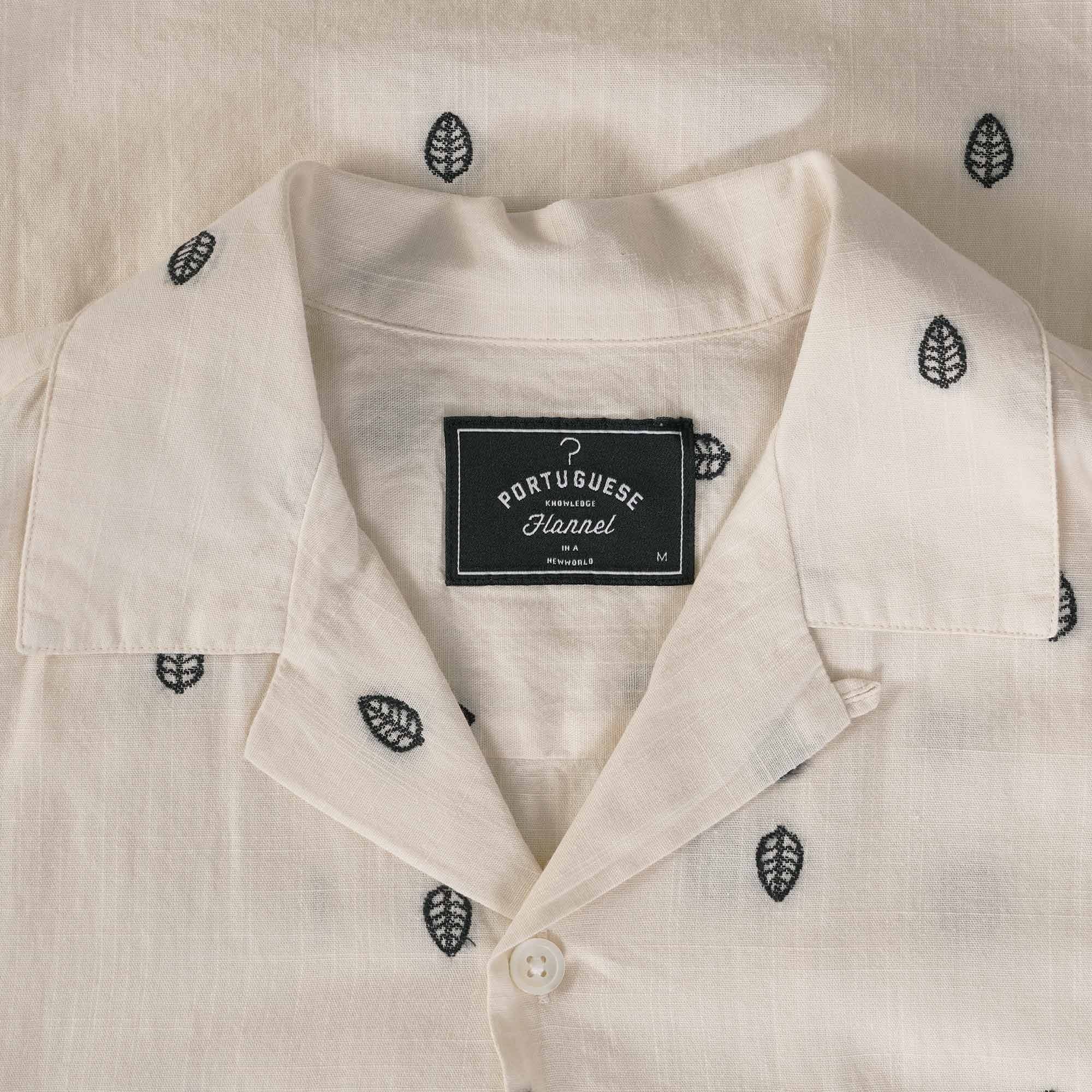 Portuguese Flannel Leaf Shirt - Ecru