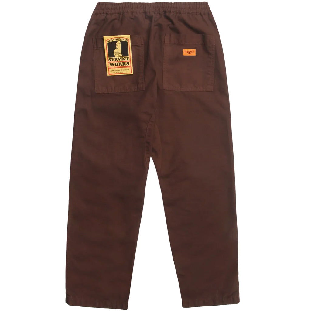 Service Works Classic Chef Pants - Brown