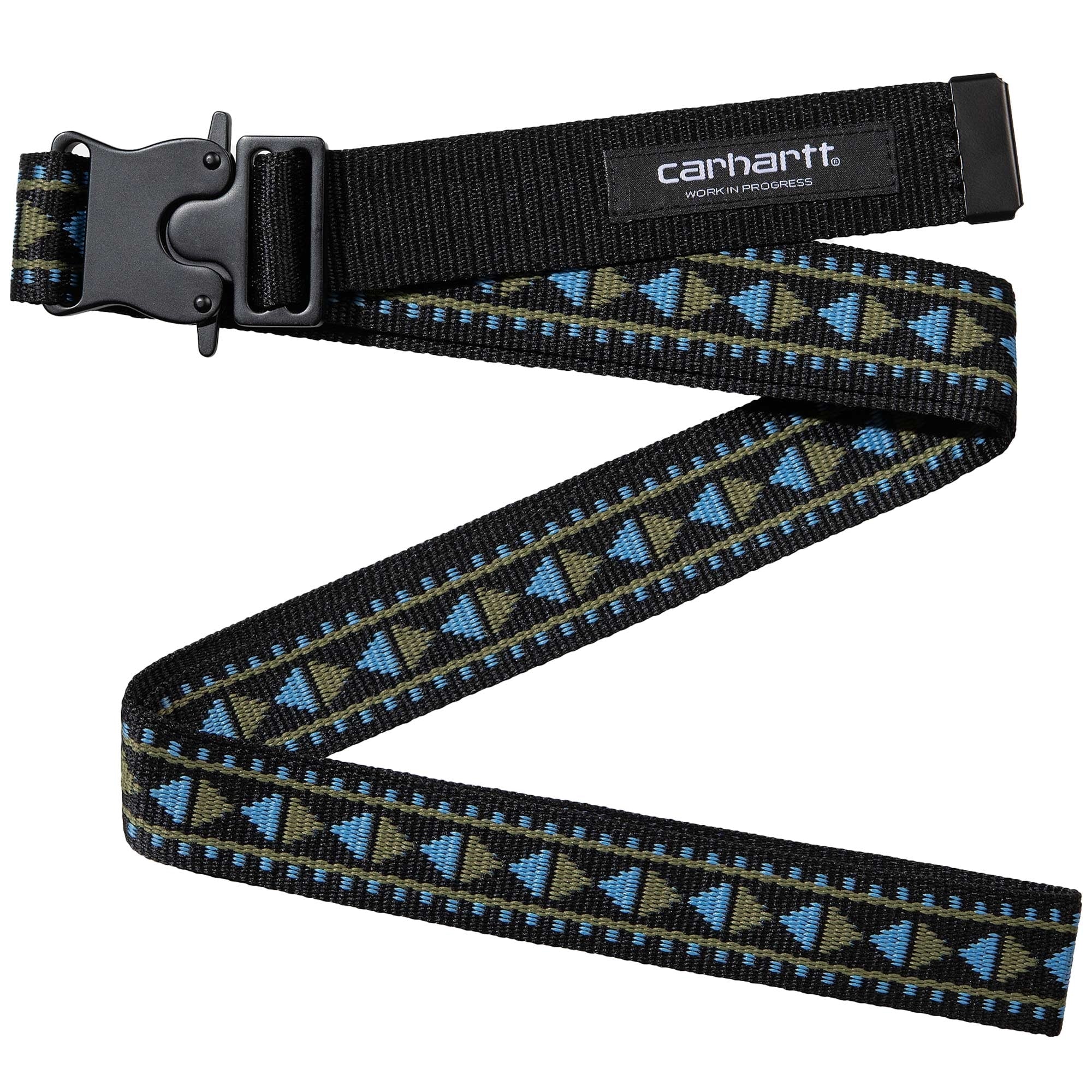 Carhartt WIP Coba Belt - Black/Kiwi/Piscine