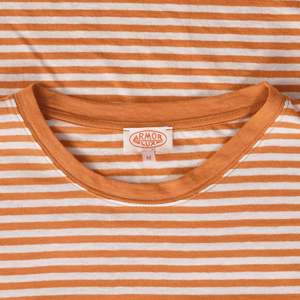 Armor Lux Striped Heritage T-Shirt - Rusty