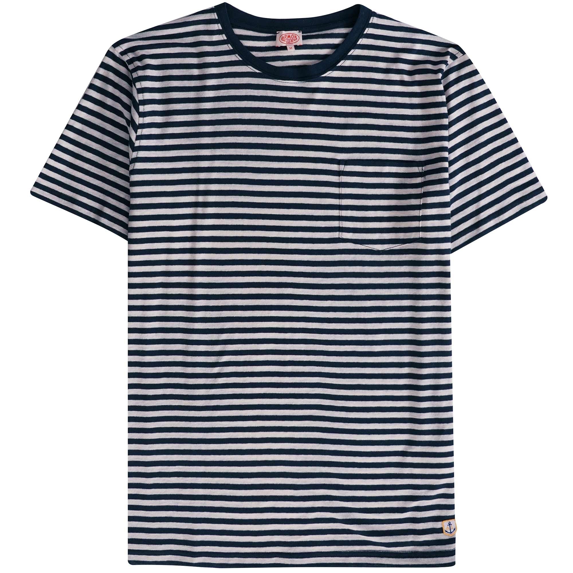 Armor Lux Striped Heritage T-Shirt - Marine