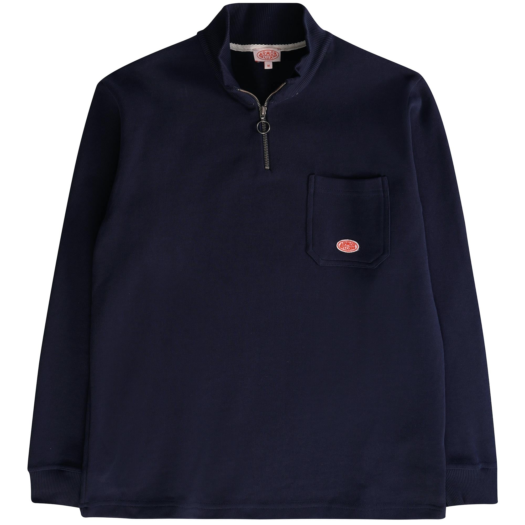Armor Lux Heritage Zip-Neck Sweatshirt - Marine