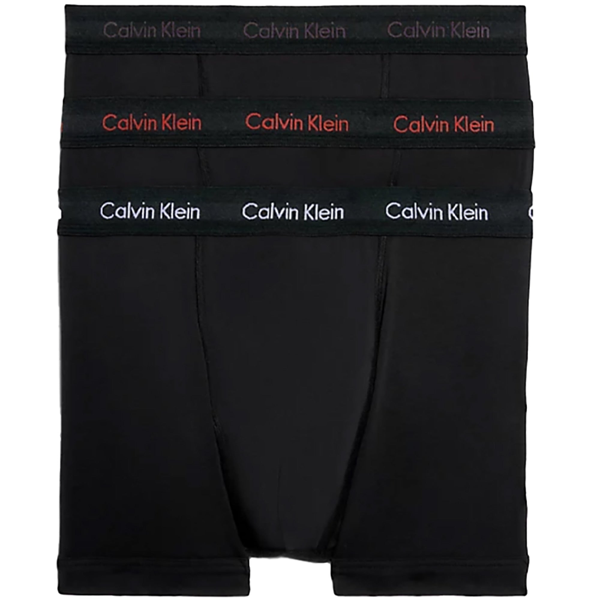 Calvin Klein 3 Pack Low Rise Trunks - Black/Plum/Heather