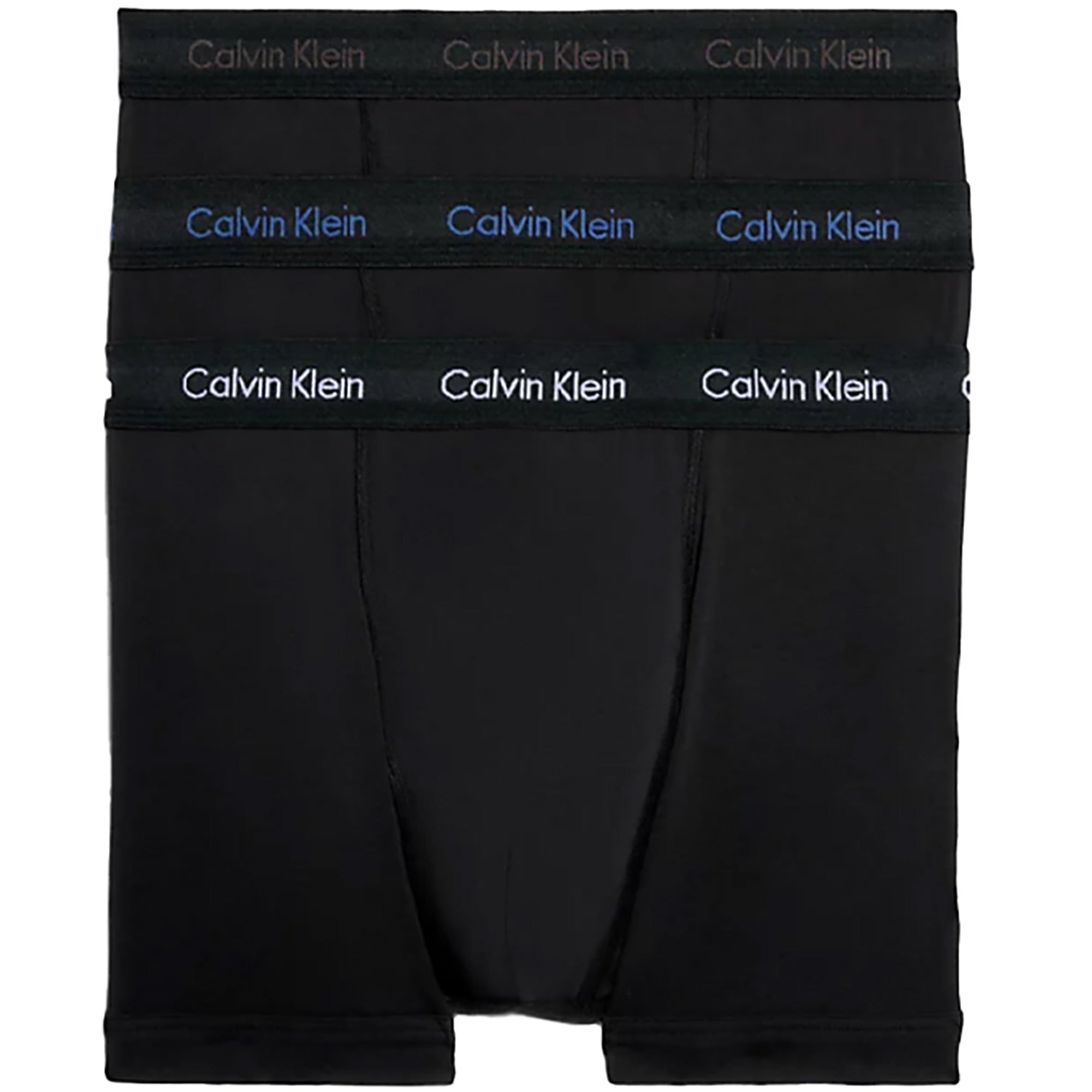 Calvin Klein 3 Pack Trunks - Black/Grey Heather/Blue