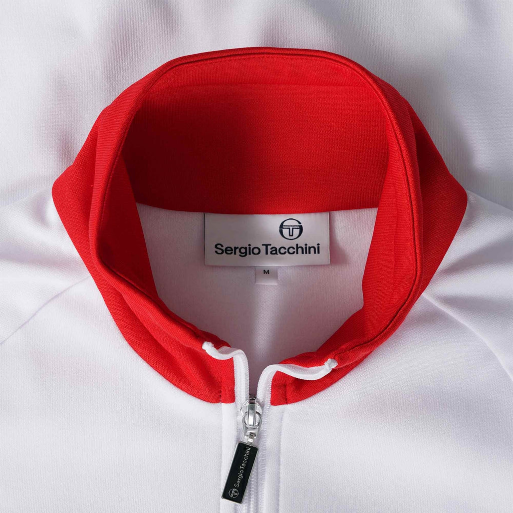 Sergio Tacchini Dallas Track Top - White/Adrenaline Rush