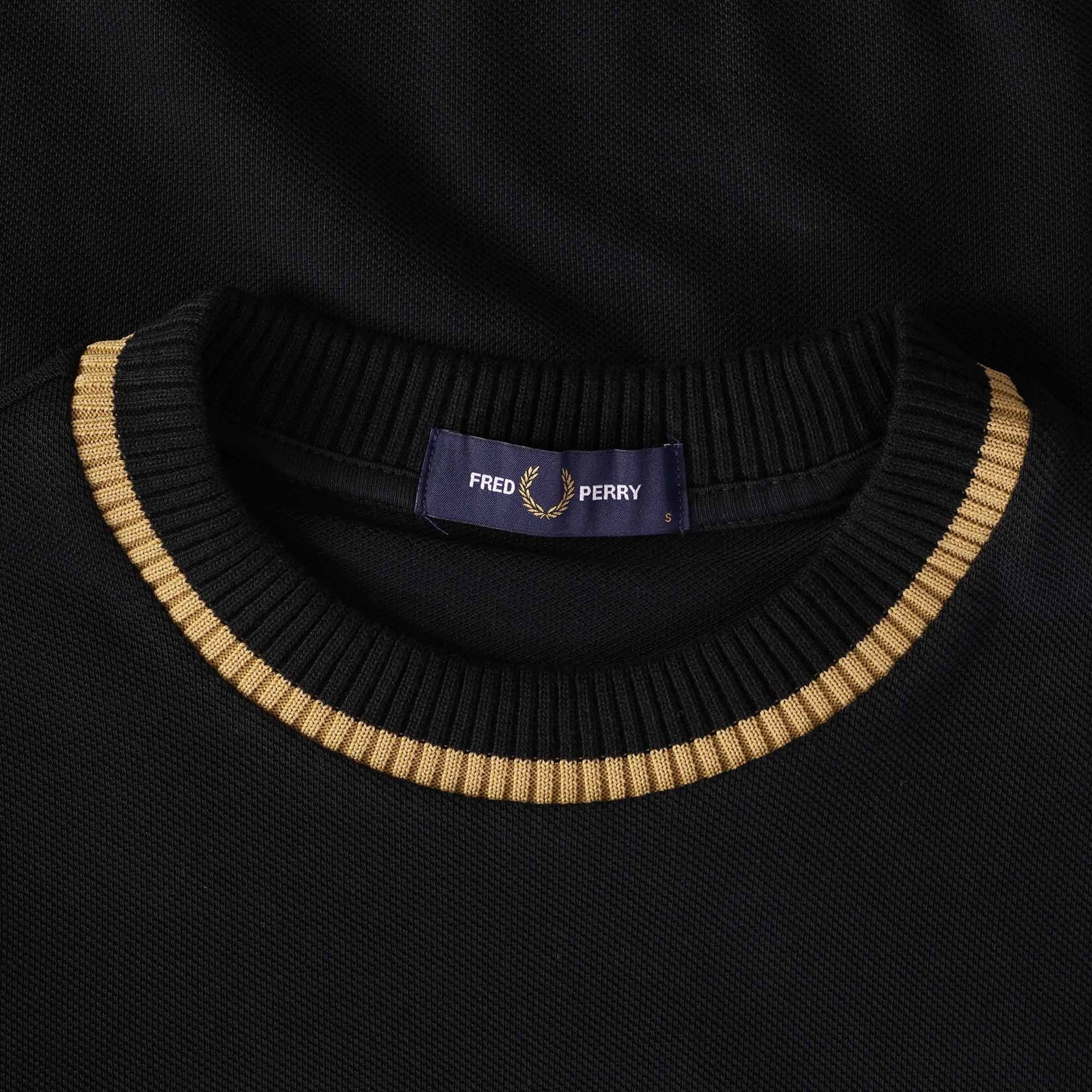 Fred Perry M7 Crew Neck Piqu  T-Shirt - Black/Gold