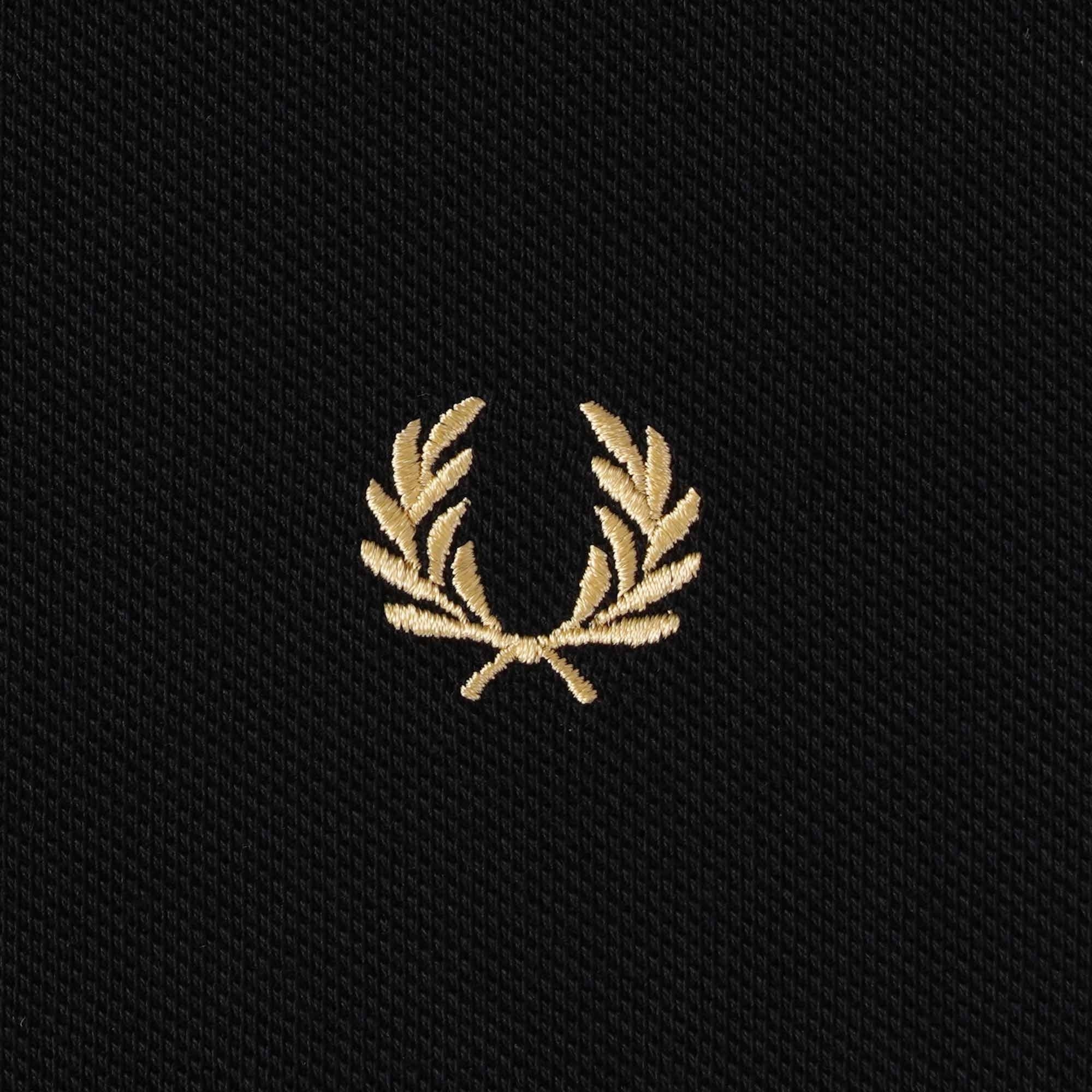 Fred Perry M7 Crew Neck Piqu  T-Shirt - Black/Gold