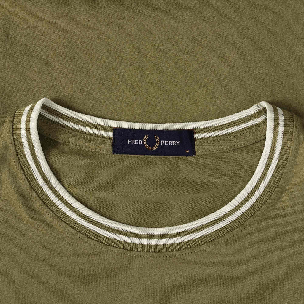 Fred Perry Ringer T-Shirt - Shaded Stone