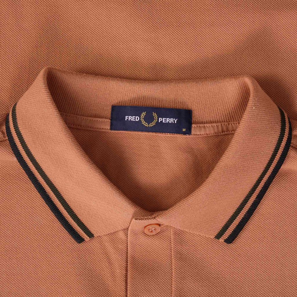 Fred Perry M3600 Twin Tipped Polo Shirt - Light Rust