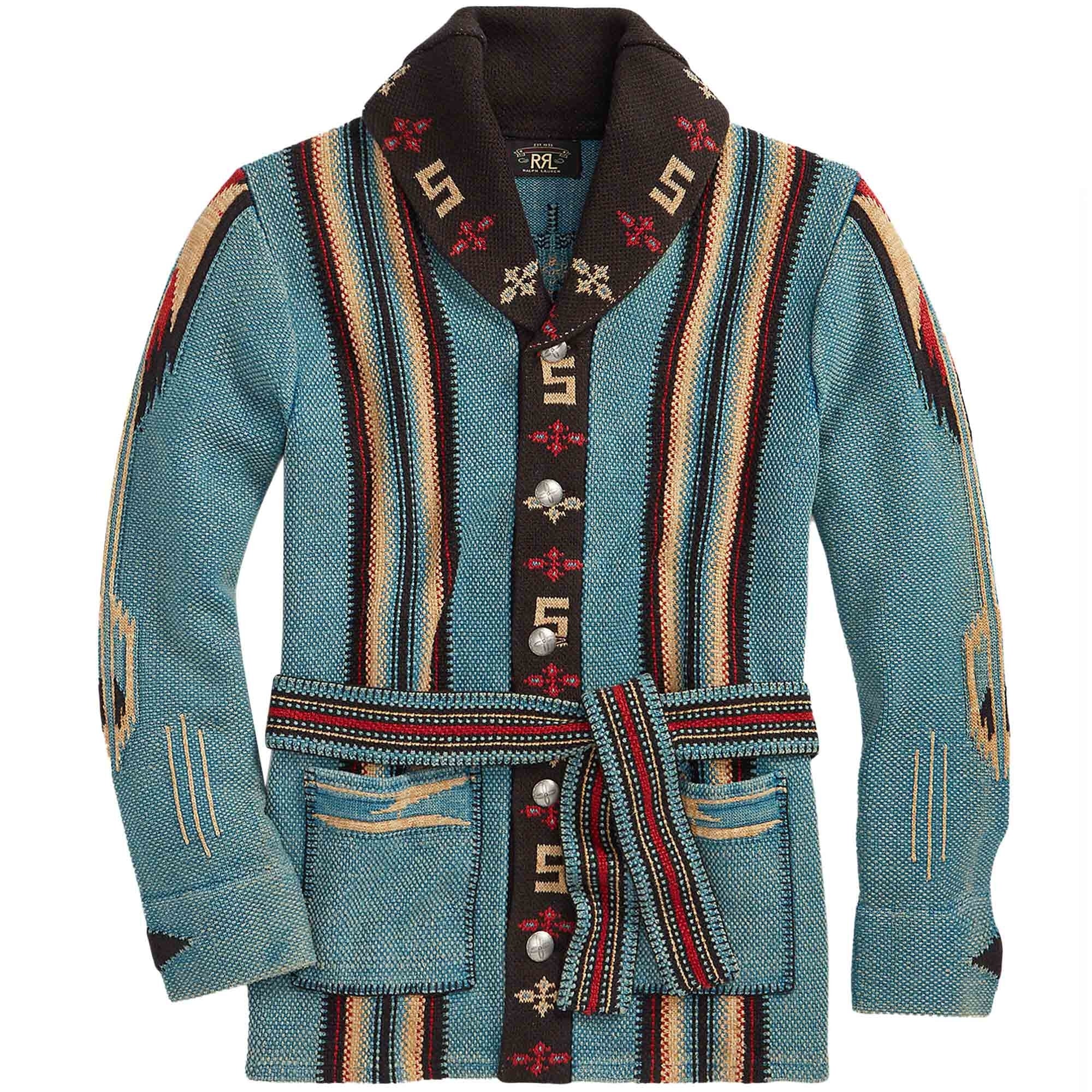 RRL by Ralph Lauren Cotton-Blend Ranch Cardigan - Indigo