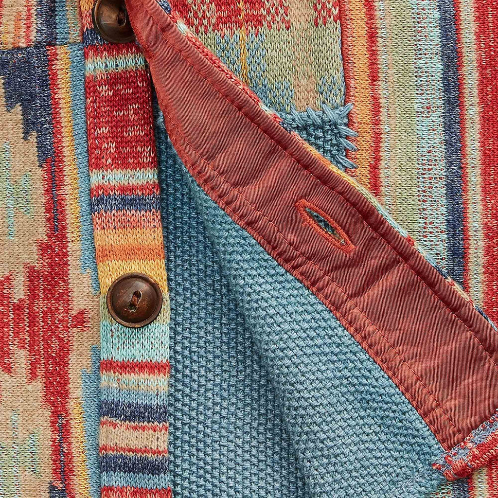 RRL by Ralph Lauren Patchwork Workshirt Jumper - Rust