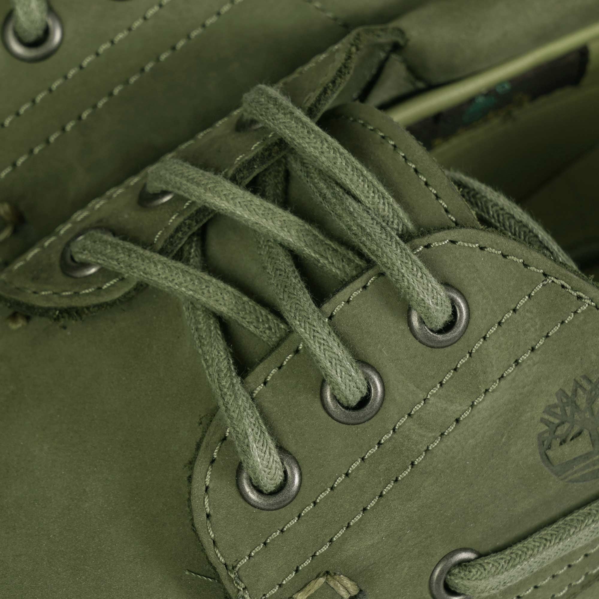 Timberland 3-Eye Lug Handsewn Boat Shoe - Green Nubuck