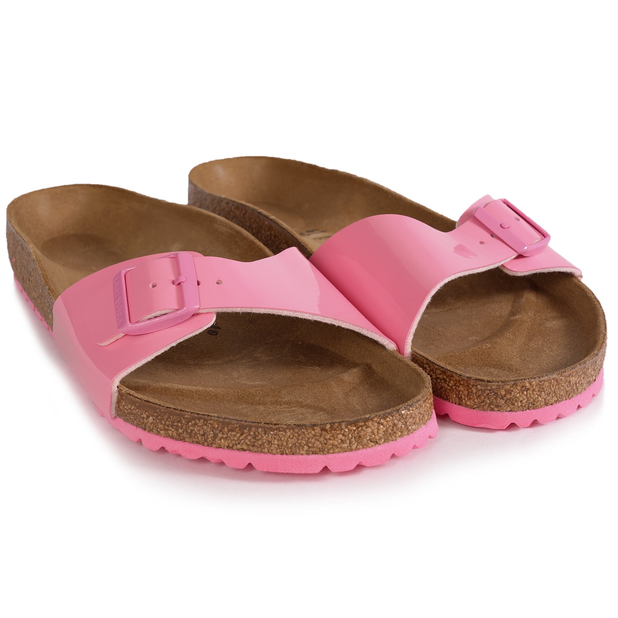 Birkenstock Womens Madrid Birko-Flor - Patent Candy Pink