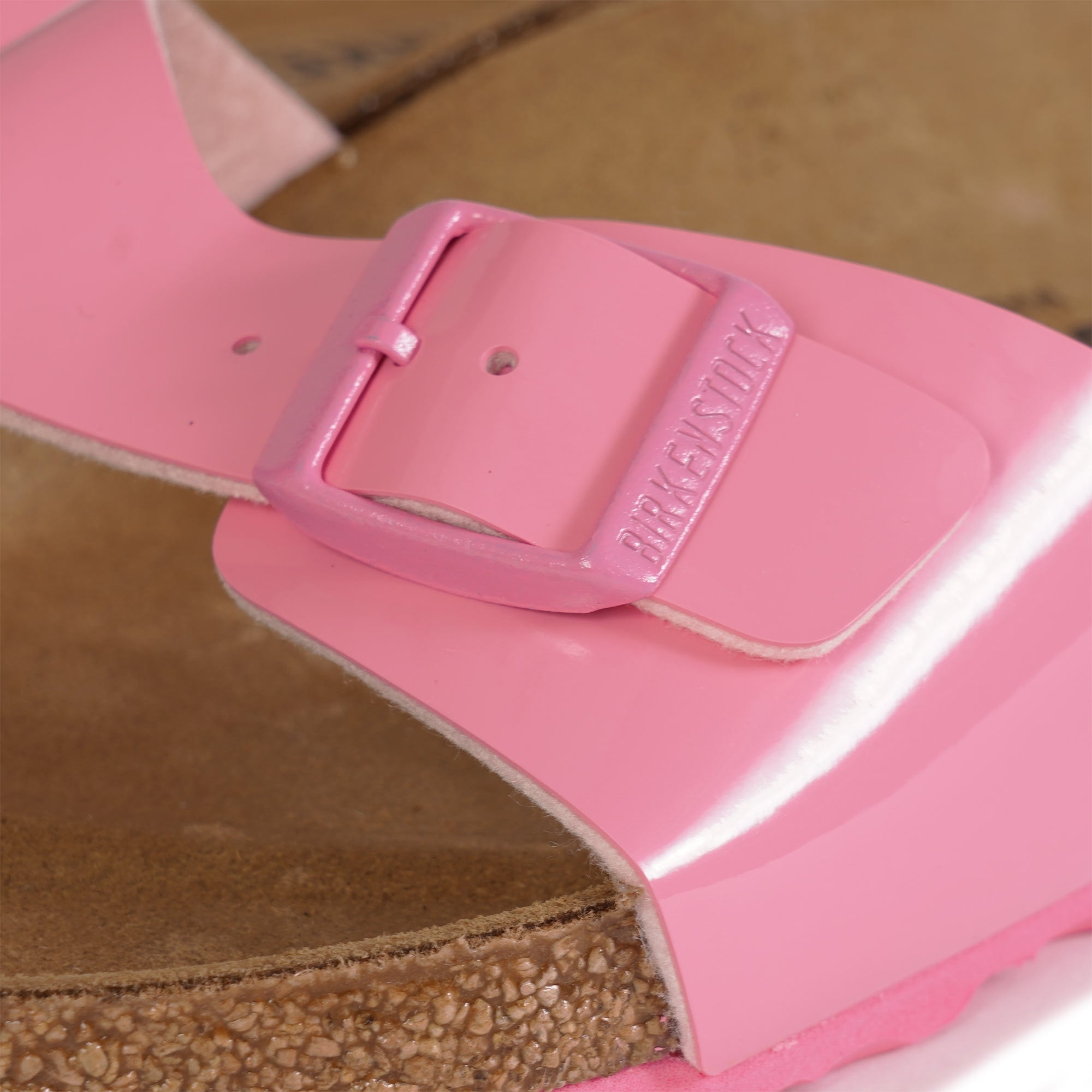 Birkenstock Womens Madrid Birko-Flor - Patent Candy Pink
