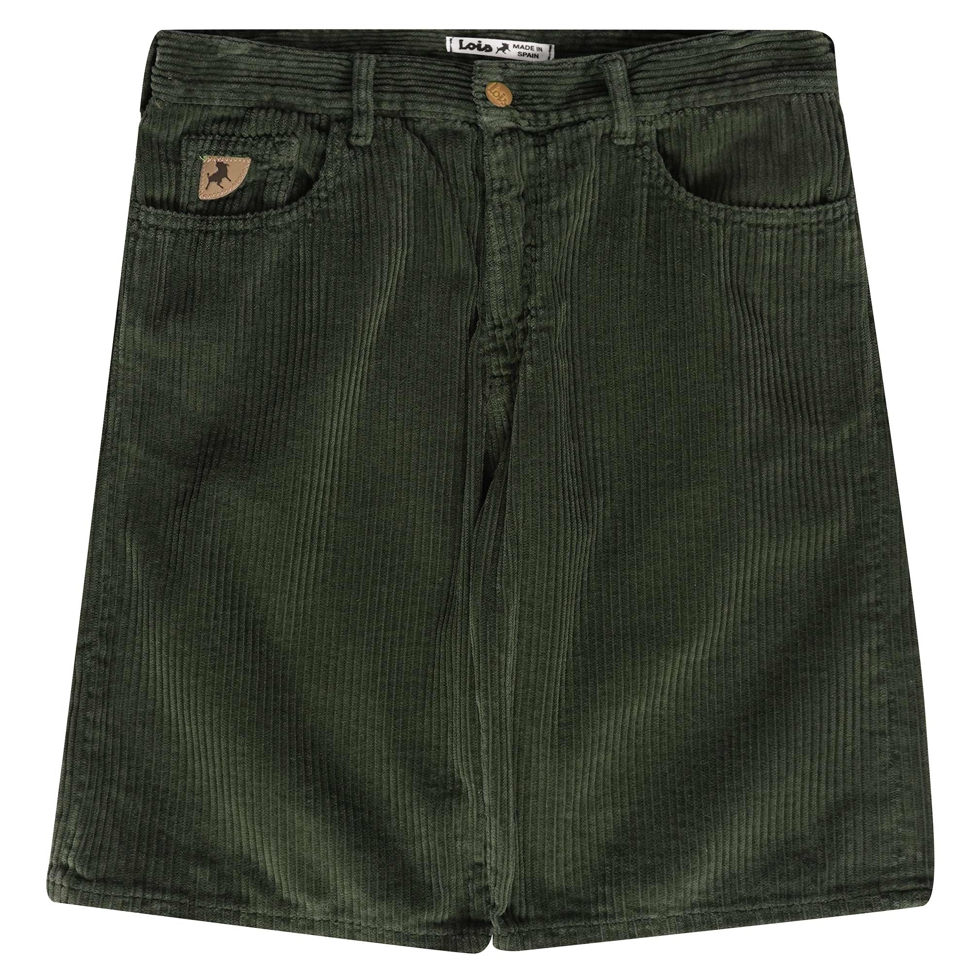 Lois Jeans Pepe Jumbo Cord Shorts - Green Olive