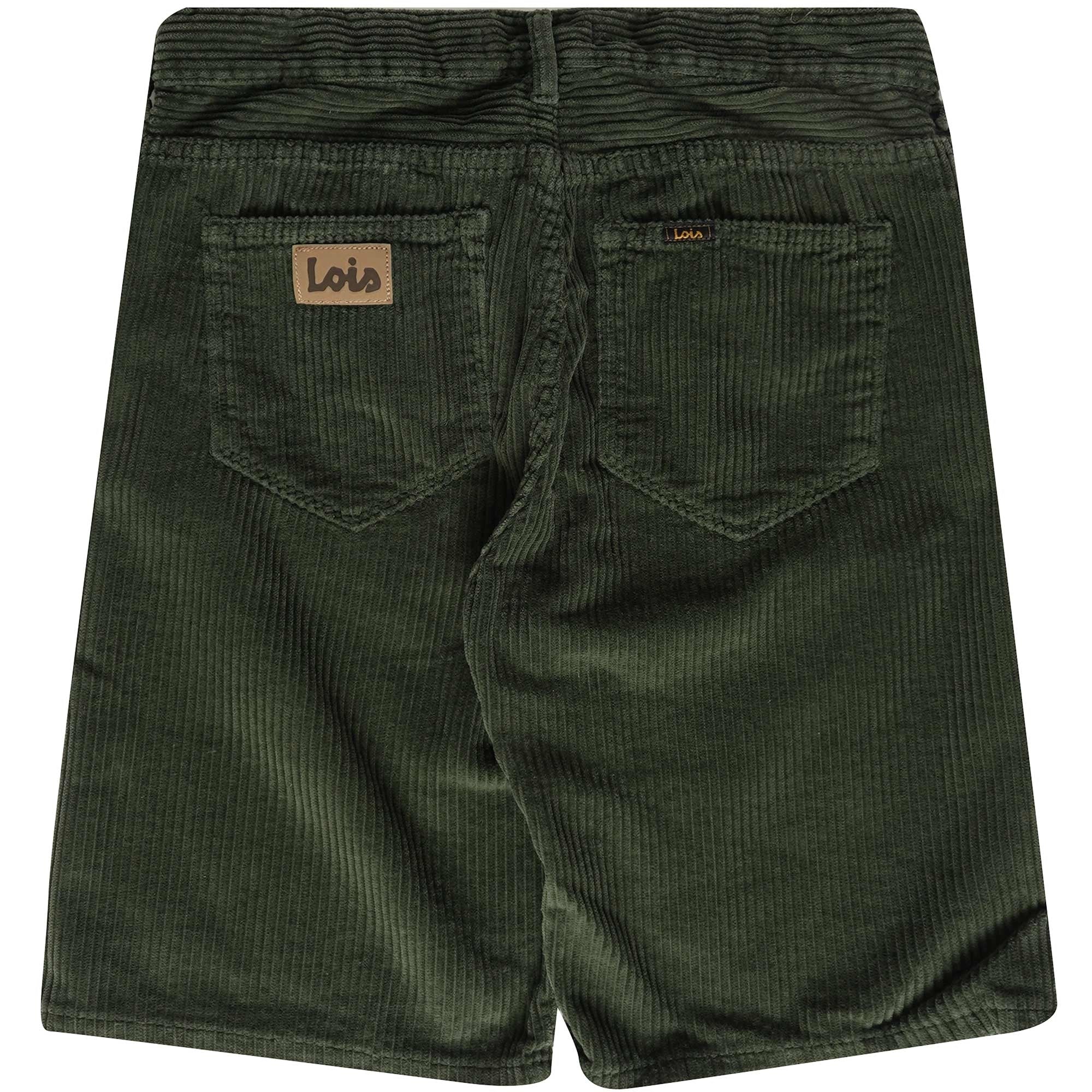 Lois Jeans Pepe Jumbo Cord Shorts - Green Olive