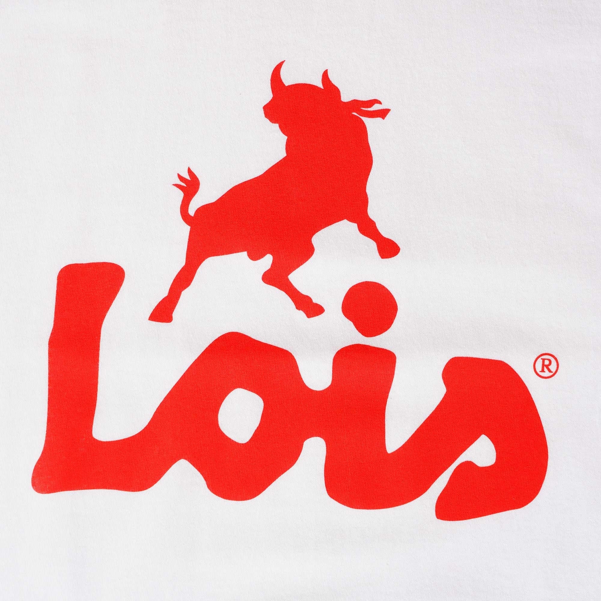 Lois Jeans Ringer T-Shirt - White/Red