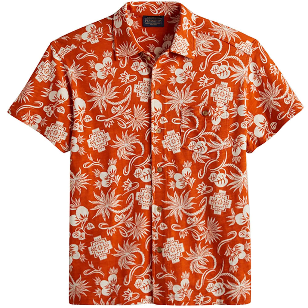 Pendleton Woolen Mills Short Sleeve Wayside Knit Shirt - Lava Red