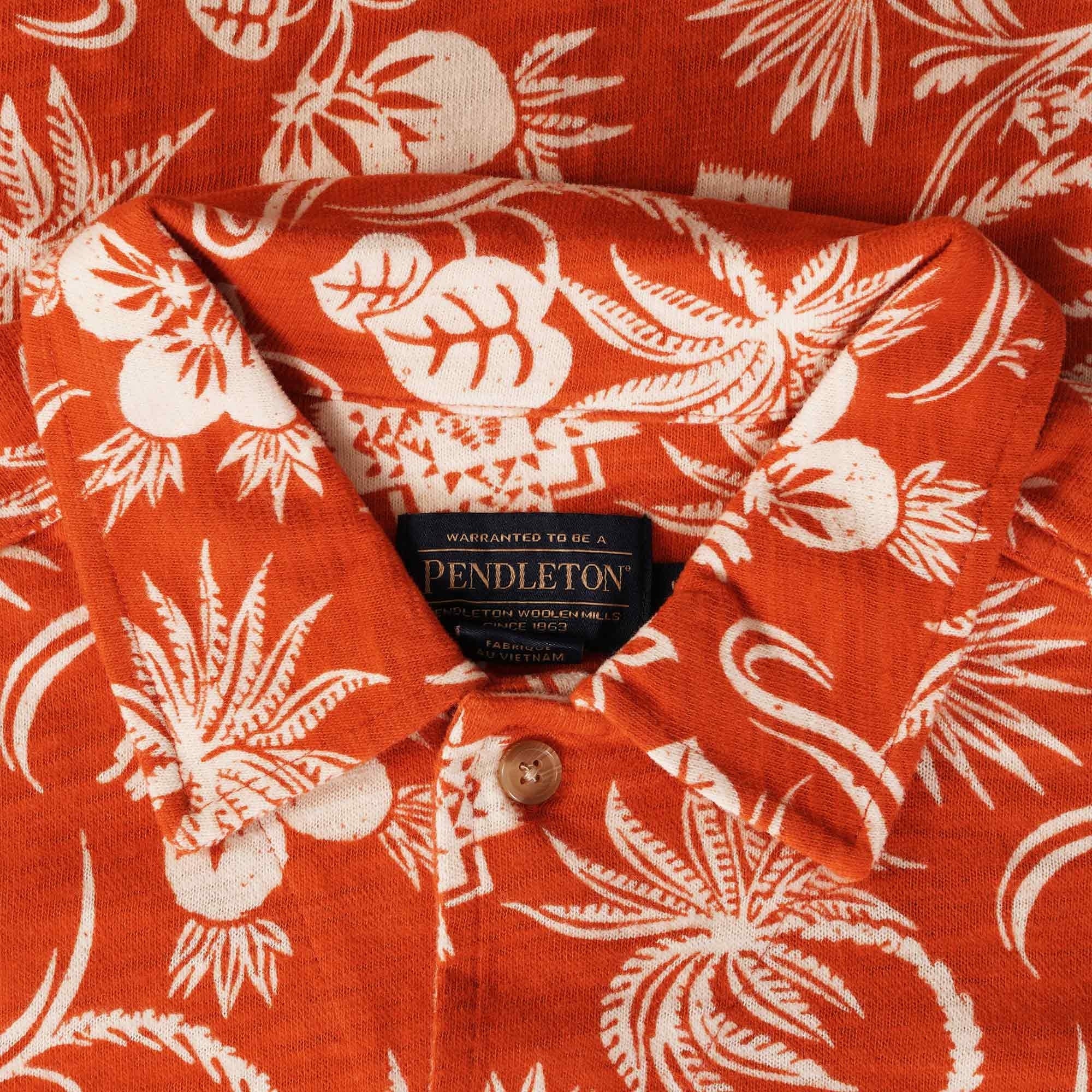Pendleton Woolen Mills Short Sleeve Wayside Knit Shirt - Lava Red