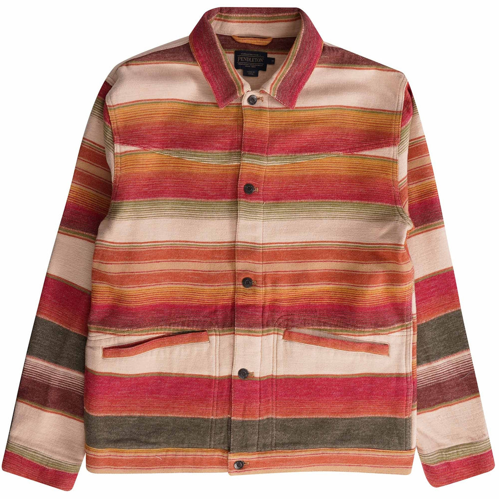 Pendleton Woolen Mills Double Soft Driftwood Trucker Jacket - Sonora Stripe