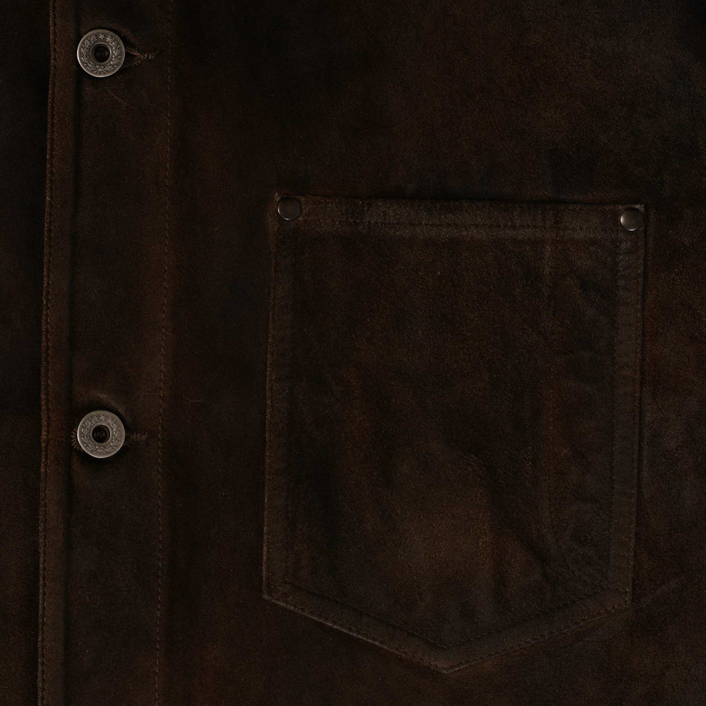 RRL by Ralph Lauren Roughout Suede Jacket - Distressed Brown