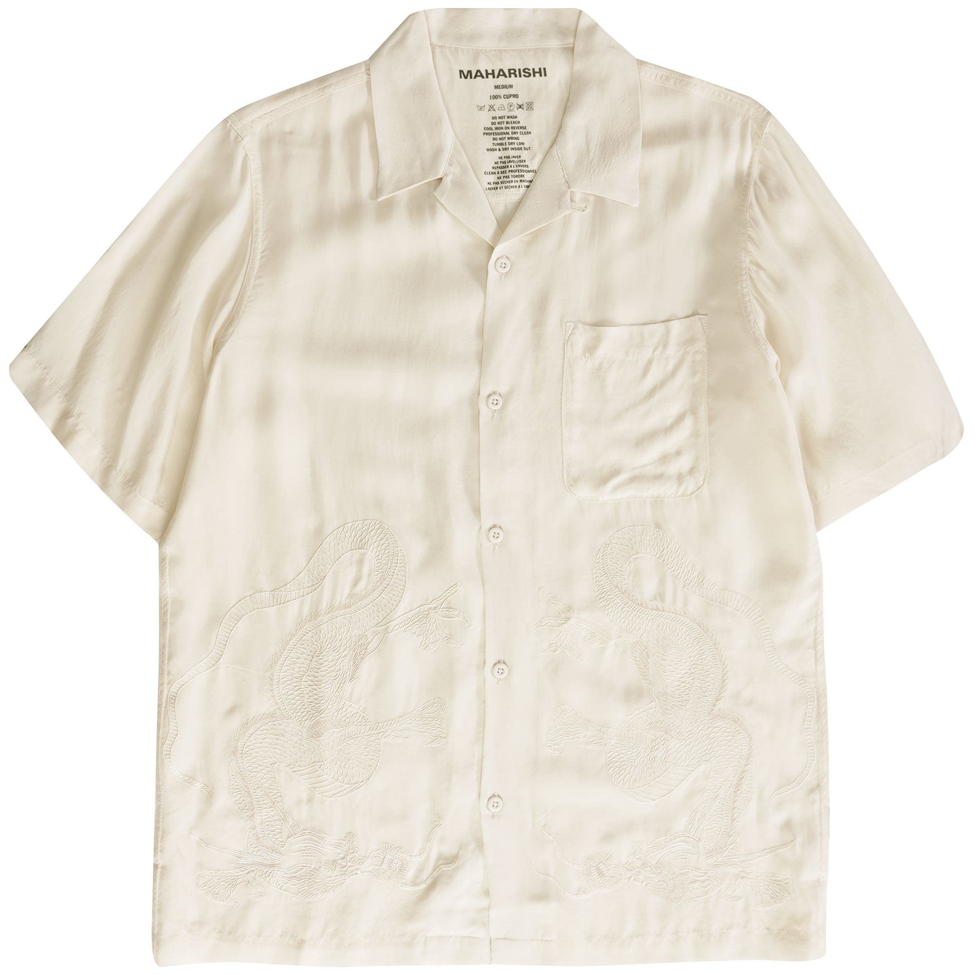 Maharishi Thai Dragon Summer Shirt - Ecru
