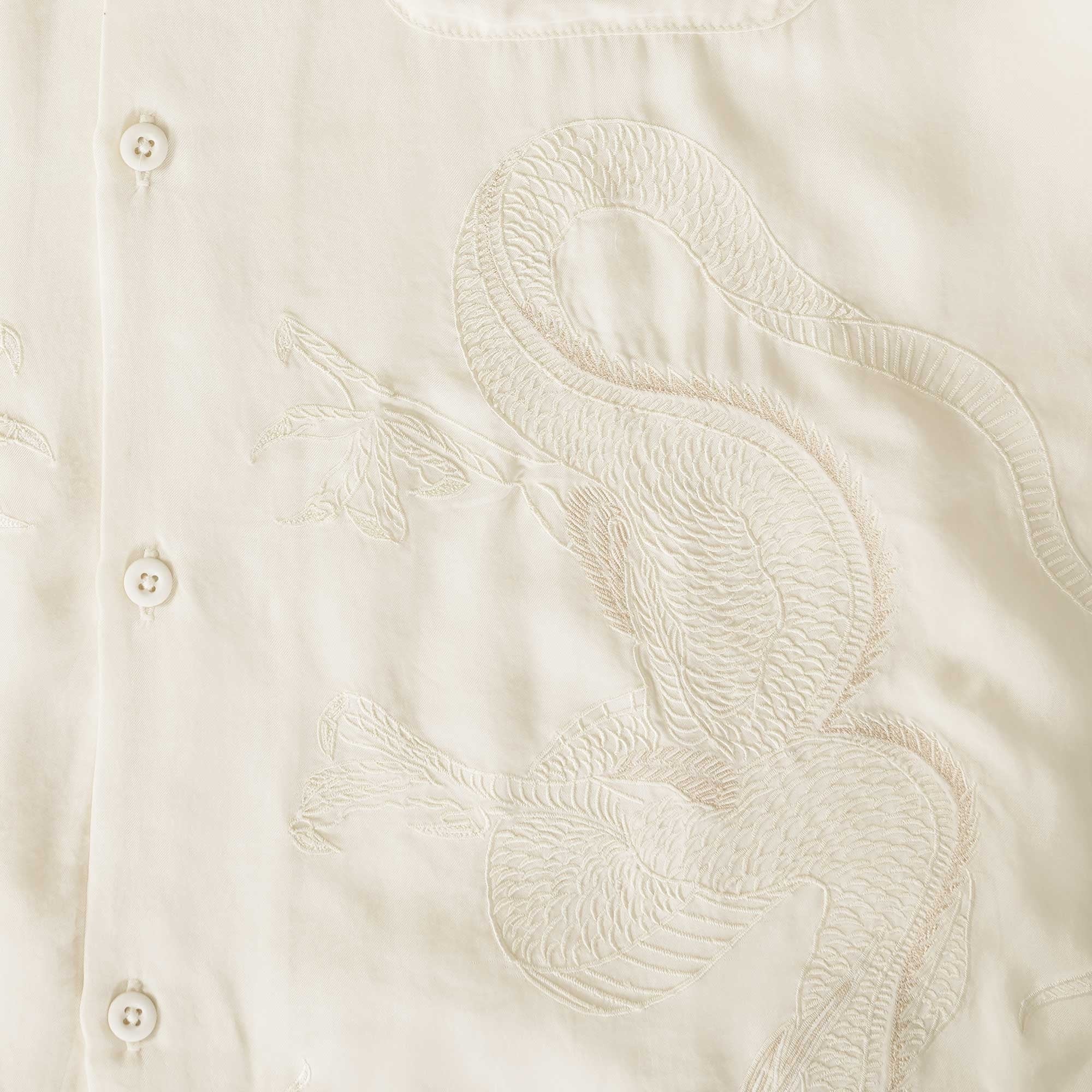 Maharishi Thai Dragon Summer Shirt - Ecru