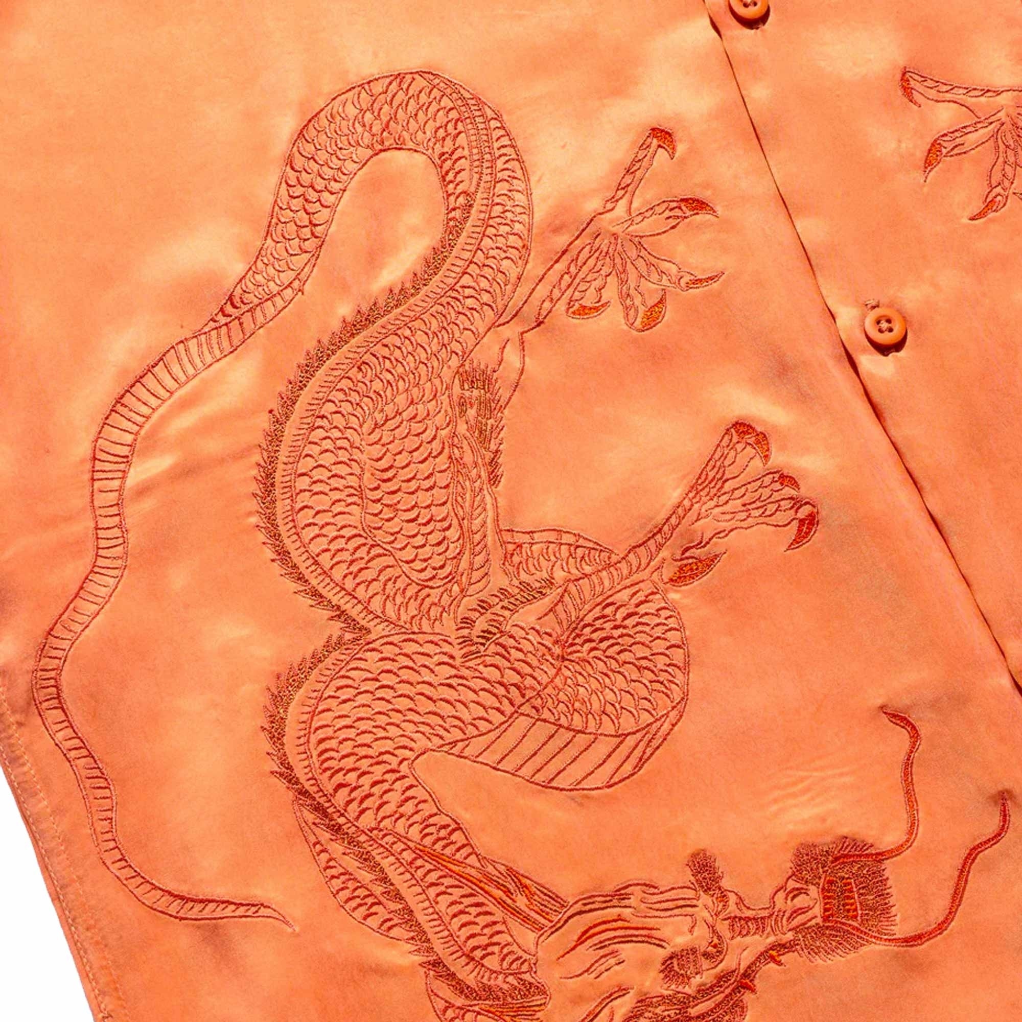 Maharishi Thai Dragon Summer Shirt - Rust