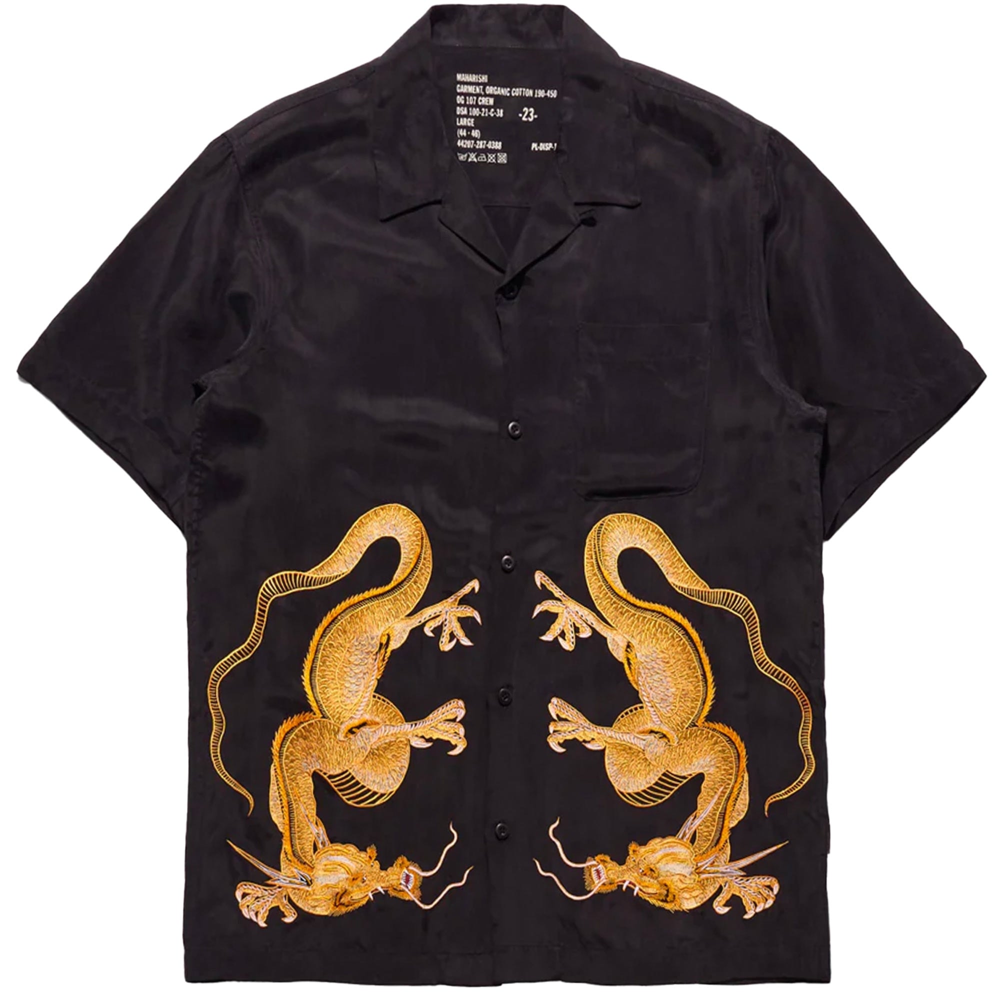 Maharishi Thai Dragon Summer Shirt - Golden/Black