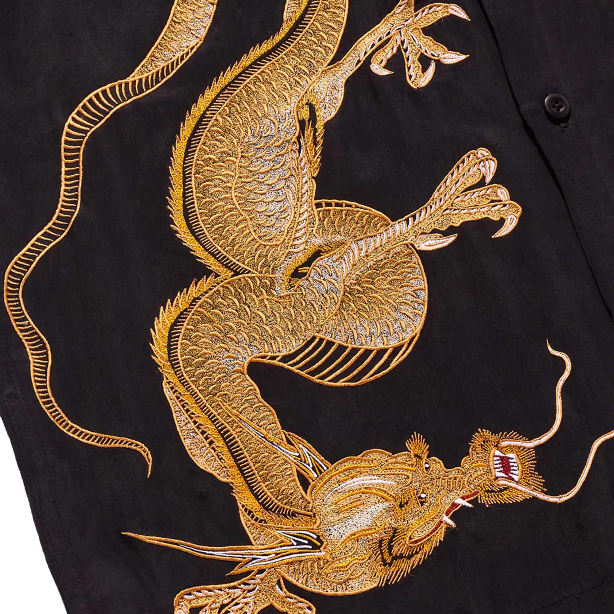 Maharishi Thai Dragon Summer Shirt - Golden/Black
