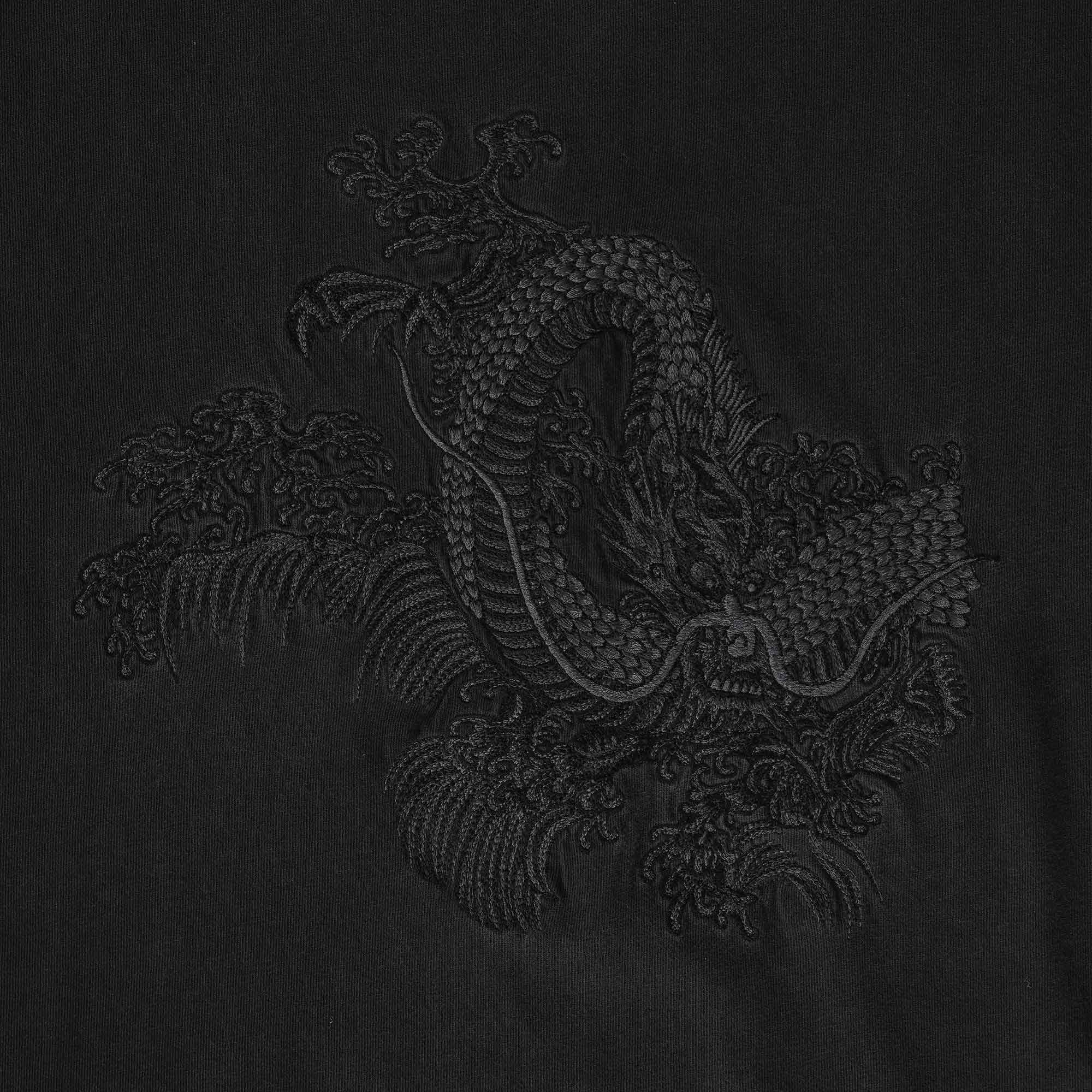 Maharishi Water Dragon Embroidered T-Shirt - Black/Tonal