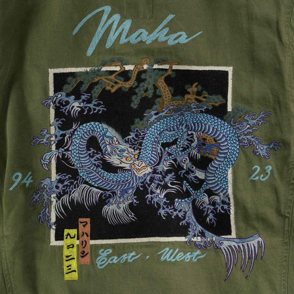 Maharishi Dragon Embroidered Tour Jacket - Olive