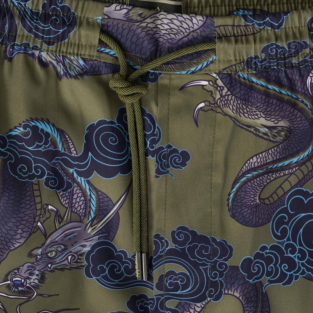 Maharishi Thai Cloud Dragon Swimshorts - Olive
