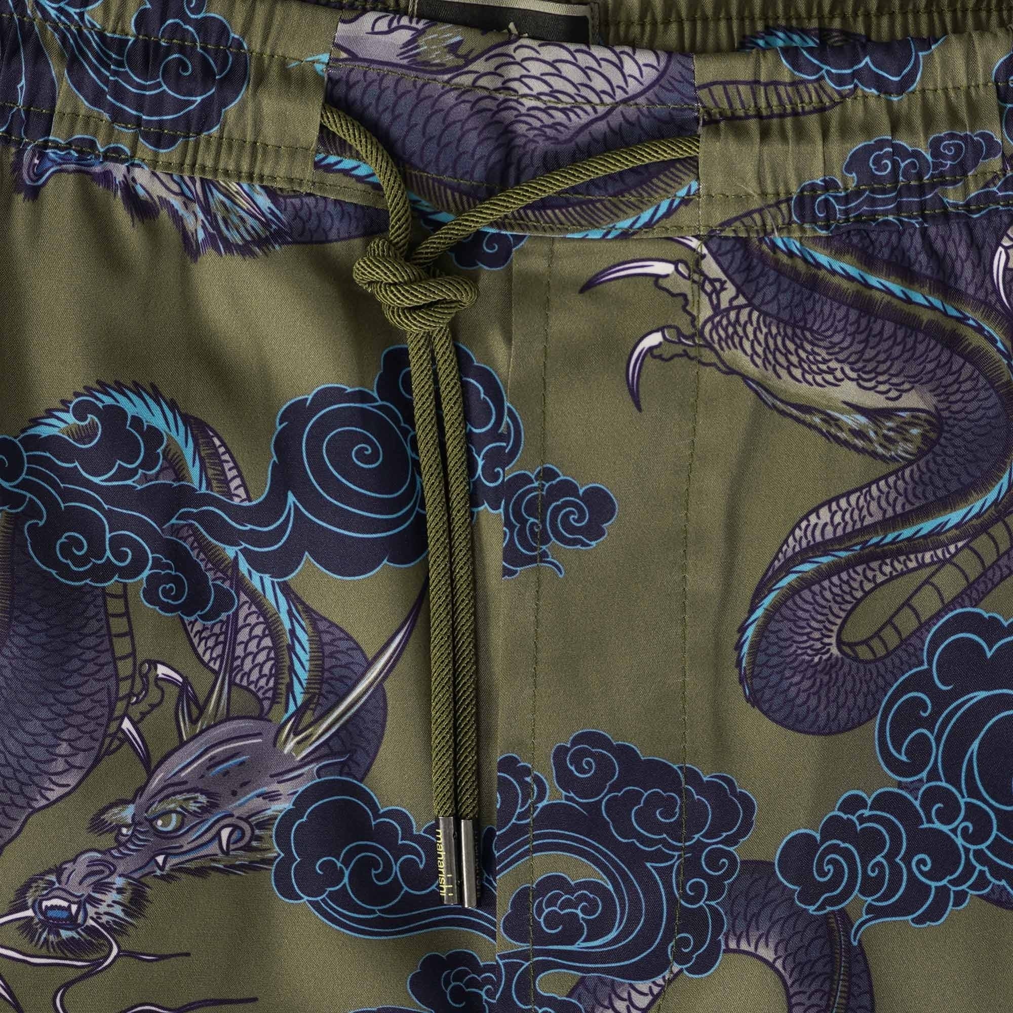 Maharishi Thai Cloud Dragon Swimshorts - Olive