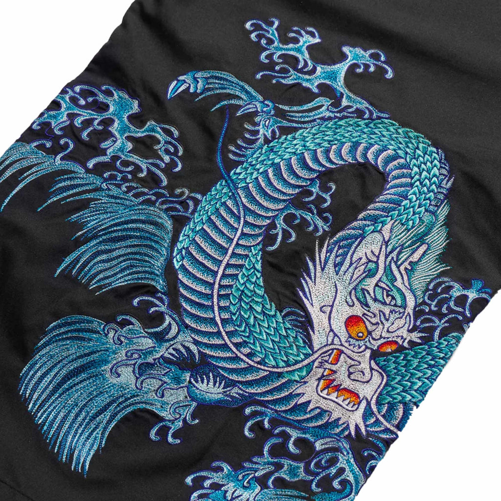 Maharishi Water Dragon Embroidered Loose Snopant¨ - Black