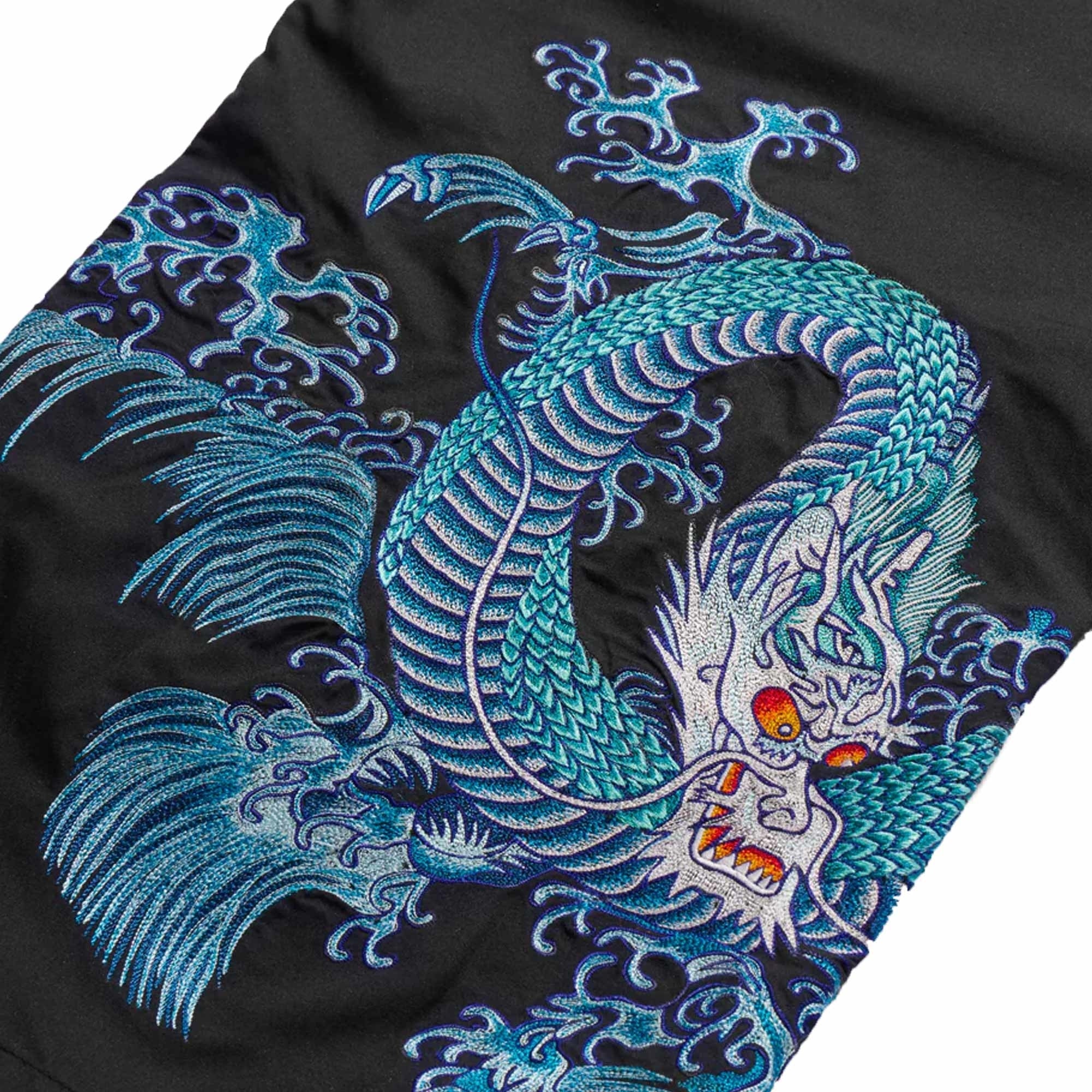 Maharishi Water Dragon Embroidered Loose Snopant¨ - Black
