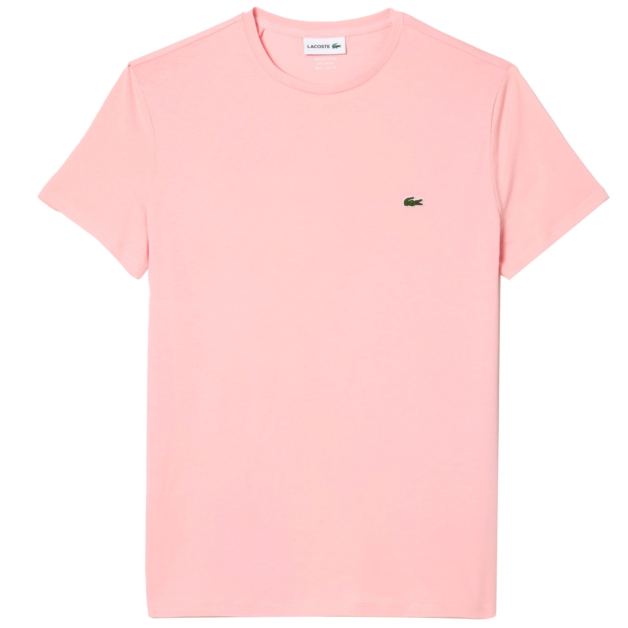 Lacoste Crew Neck Pima Cotton Jersey T-Shirt - Pink
