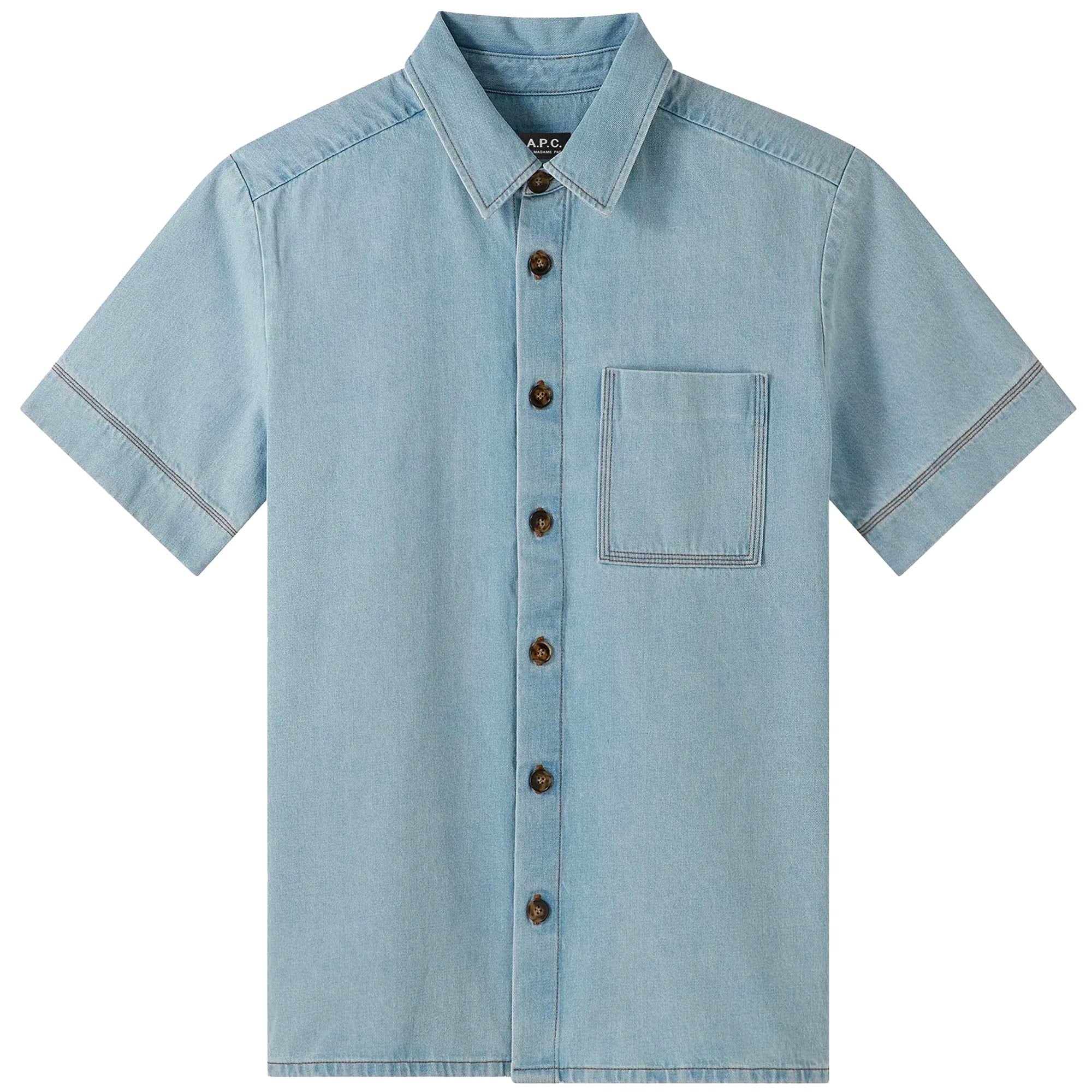 A.P.C. Gil Short-Sleeve Shirt - Bleached