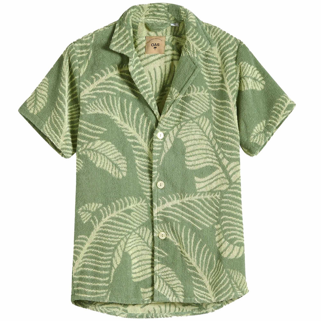 OAS Company Banana Leaf Cuba Terry Shirt - Green