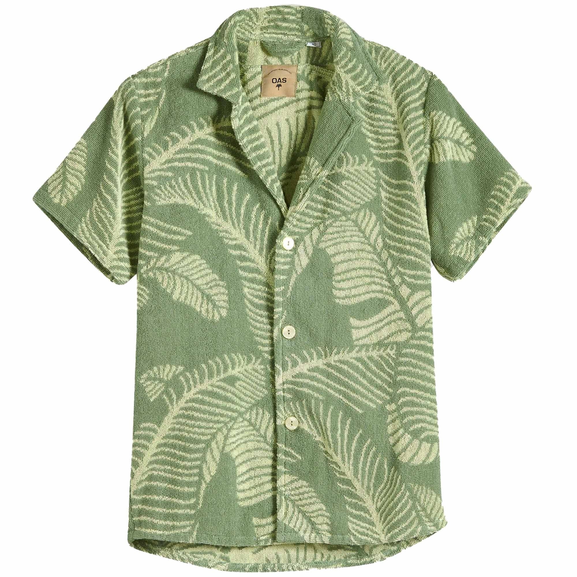 OAS Company Banana Leaf Cuba Terry Shirt - Green