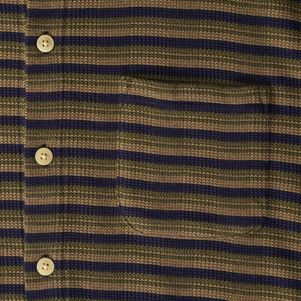Oliver Spencer Riviera Short Sleeve Jersey Shirt  - Navy/Green