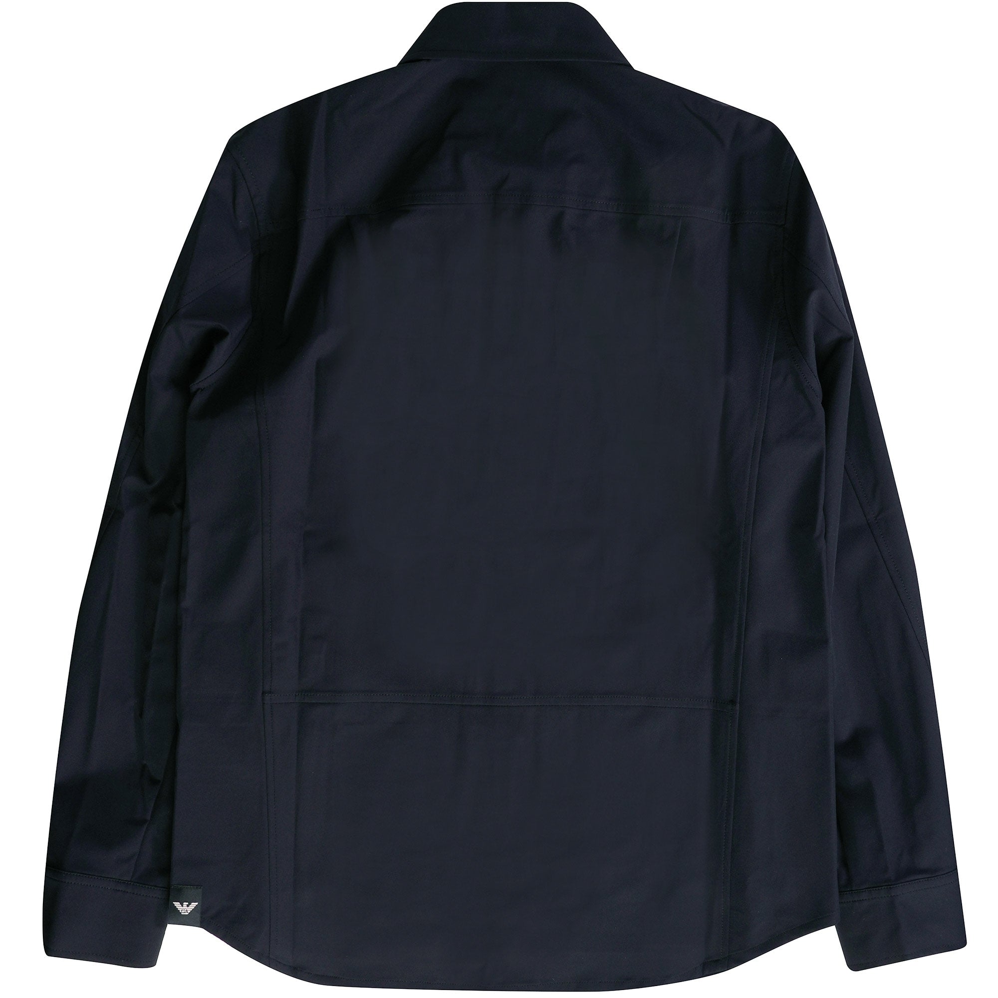 Emporio Armani Two-Way Stretch Technical-Nylon Shirt - Blue Navy