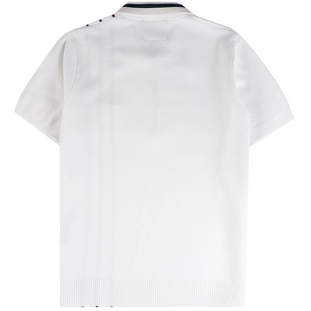 Gabicci Vintage 50th Anniversary Robyn Zip Up Polo Shirt - White
